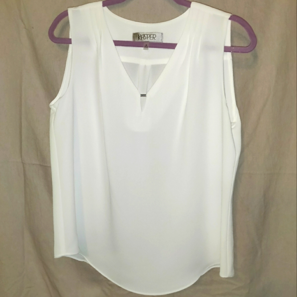Kasper Medium white blouse